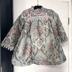 Chinese style smock mini dress